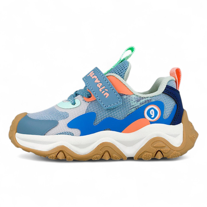 ZAPATILLAS DEPORTE GARVALIN DE NIñO AZUL 251806A - Querol online