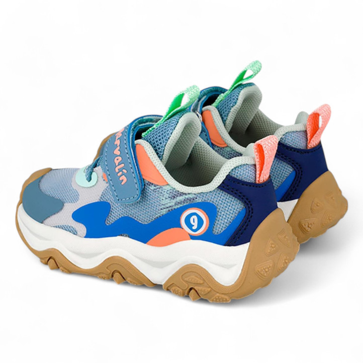 ZAPATILLAS DEPORTE GARVALIN DE NIñO AZUL 251806A - Querol online