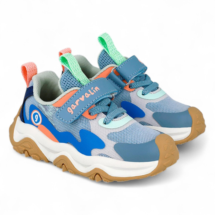 ZAPATILLAS DEPORTE GARVALIN DE NIñO AZUL 251806A - Querol online