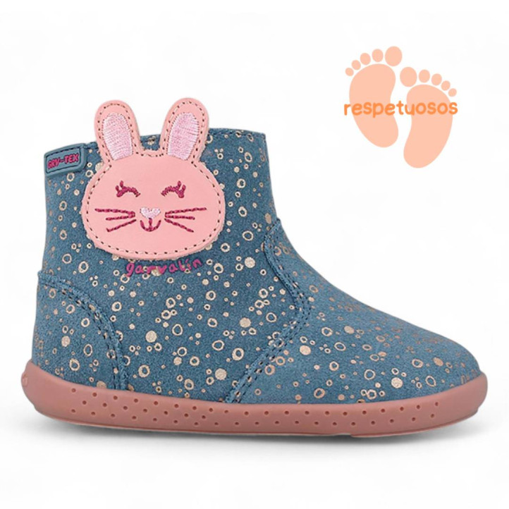 BOTINES GARVALIN DE NIñA AZUL 251302A - Querol online