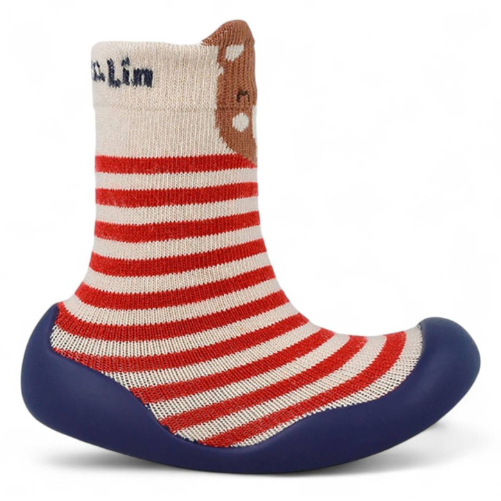 ZAPATILLAS CASA GARVALIN DE NIñO BEIGE, ROJO Y AZUL 251320A - Querol online