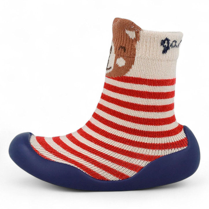ZAPATILLAS CASA GARVALIN DE NIñO BEIGE, ROJO Y AZUL 251320A - Querol online