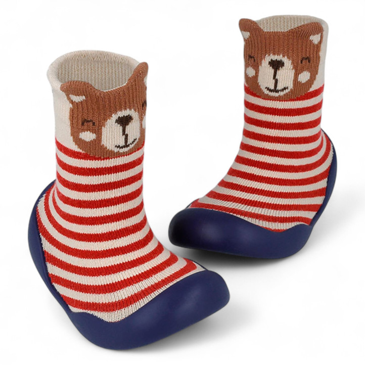 ZAPATILLAS CASA GARVALIN DE NIñO BEIGE, ROJO Y AZUL 251320A - Querol online