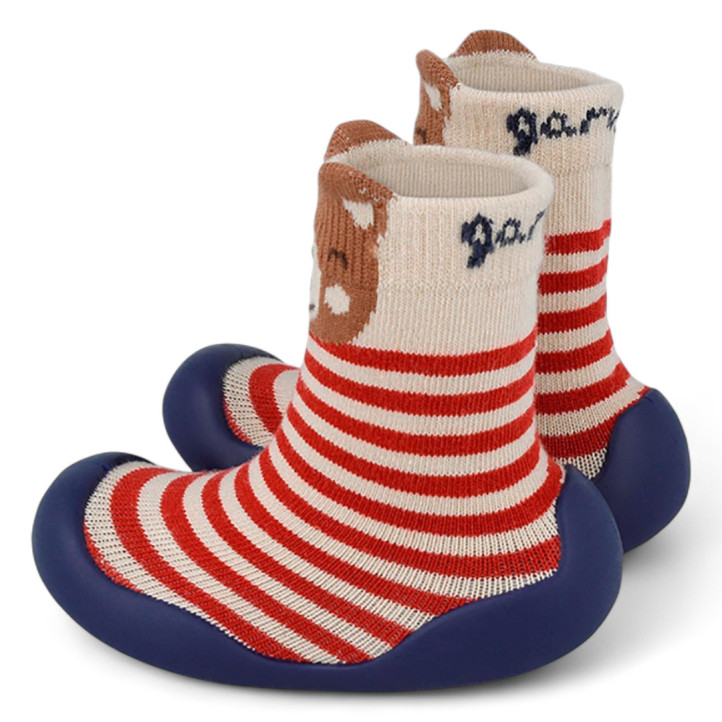 ZAPATILLAS CASA GARVALIN DE NIñO BEIGE, ROJO Y AZUL 251320A - Querol online