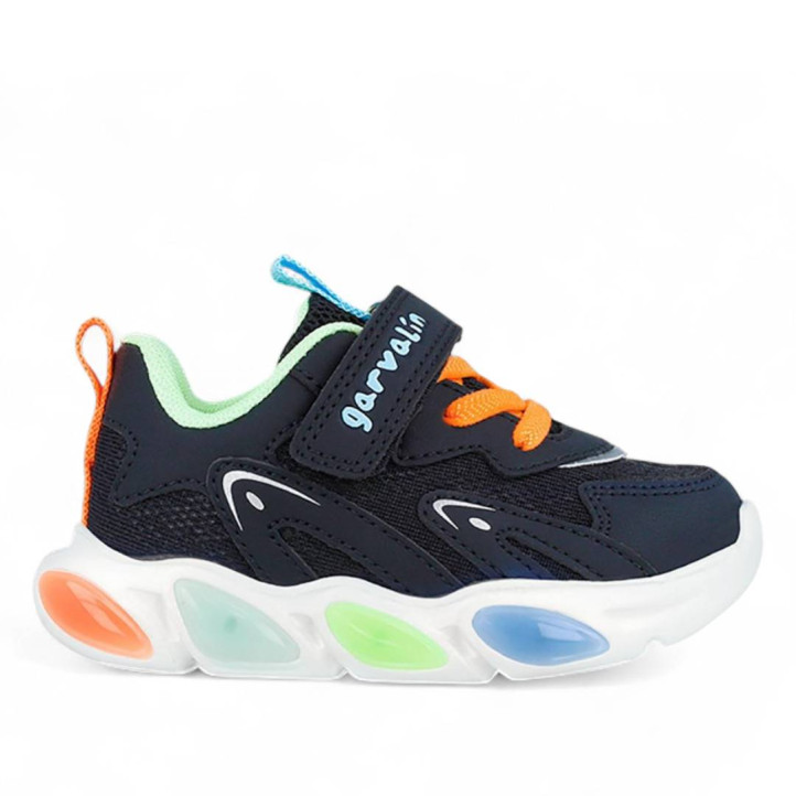 ZAPATILLAS DEPORTE GARVALIN DE NIñO NEGRO 251808A - Querol online