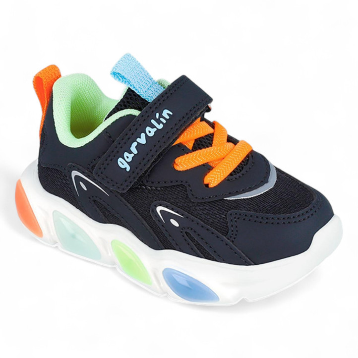 ZAPATILLAS DEPORTE GARVALIN DE NIñO NEGRO 251808A - Querol online