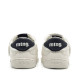 Zapatillas deporte Mustang free baby blancas con paneles azules y velcro respetuosas - Querol online
