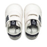 Zapatillas deporte Mustang free baby blancas con paneles azules y velcro respetuosas