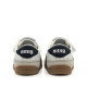 Zapatillas deporte Mustang free baby blancas y azules con paneles de diferentes texturas respetuosas - Querol online
