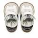 Zapatillas deporte Mustang free baby blancas y azules con paneles de diferentes texturas respetuosas - Querol online