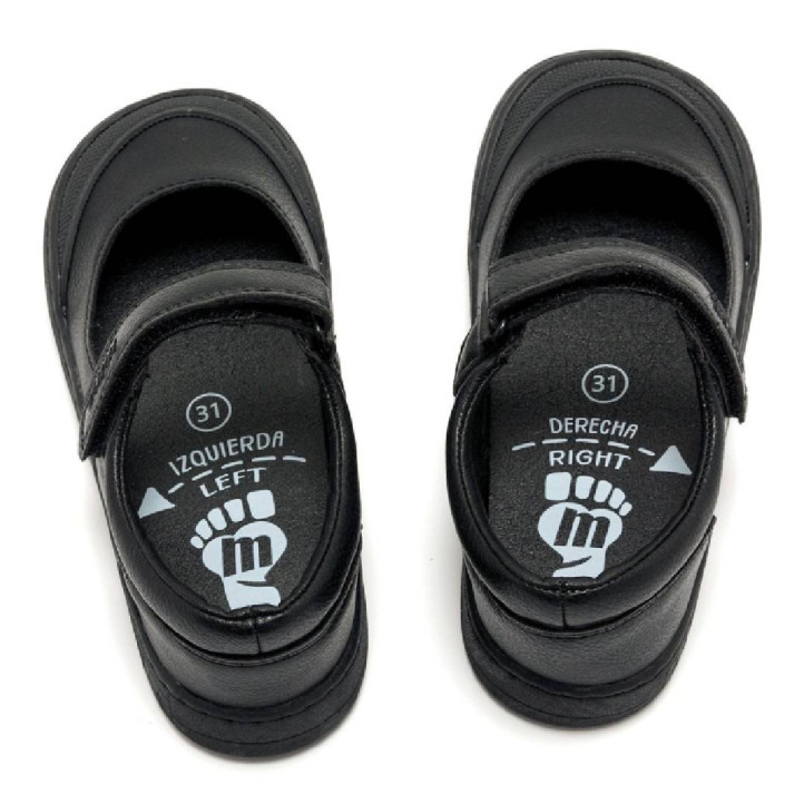 Zapatos colegiales Mustang free negros estilo mercedita respetuosas - Querol online
