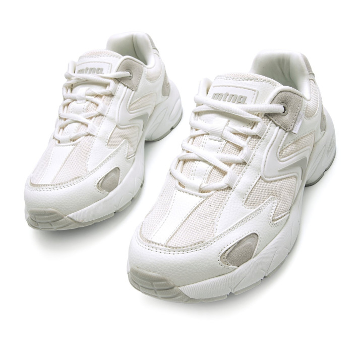 Zapatillas urban Mustang electra blancas estilo chunky - Querol online