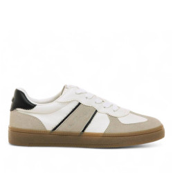 Zapatillas urban Mustang roy blancas con suela caramelo - Querol online