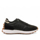 Zapatillas urban Mustang zinc negras con panel de animal print - Querol online