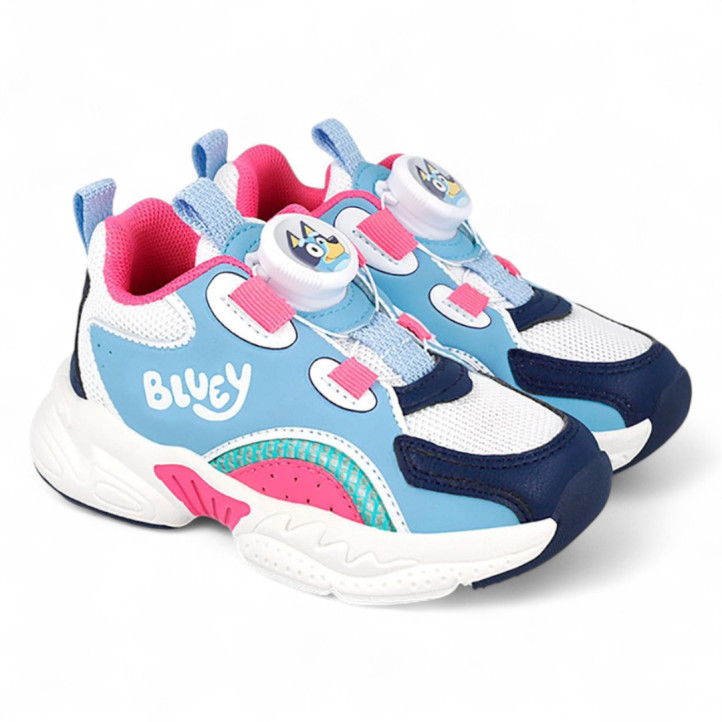 ZAPATILLAS DEPORTE GARVALIN DE NIñA AZUL Y FUXIA 251855B - Querol online