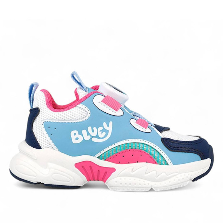 ZAPATILLAS DEPORTE GARVALIN DE NIñA AZUL Y FUXIA 251855B - Querol online