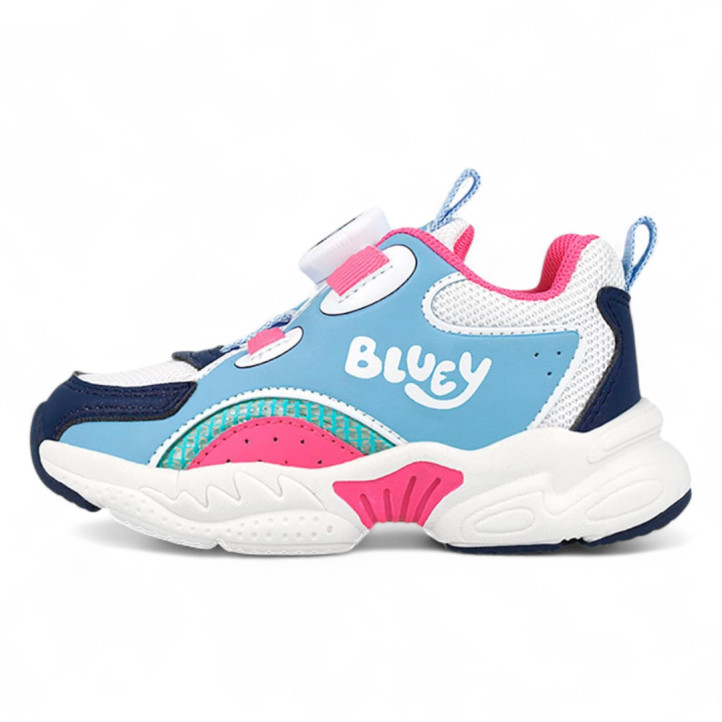 ZAPATILLAS DEPORTE GARVALIN DE NIñA AZUL Y FUXIA 251855B - Querol online