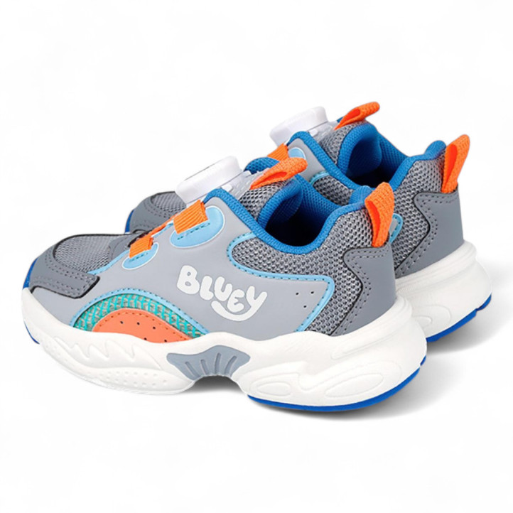 ZAPATILLAS DEPORTE GARVALIN DE NIñO GRIS Y NARANJA 251855A - Querol online