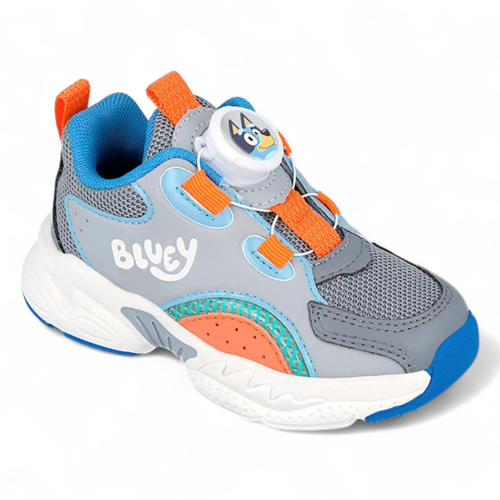 ZAPATILLAS DEPORTE GARVALIN DE NIñO GRIS Y NARANJA 251855A - Querol online