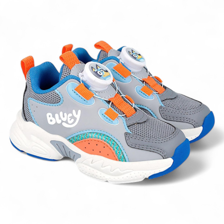 ZAPATILLAS DEPORTE GARVALIN DE NIñO GRIS Y NARNAJA 251855A - Querol online