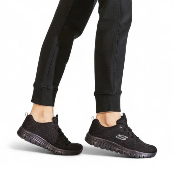Sabatilles esportives Skechers graceful get connected negres - Querol online