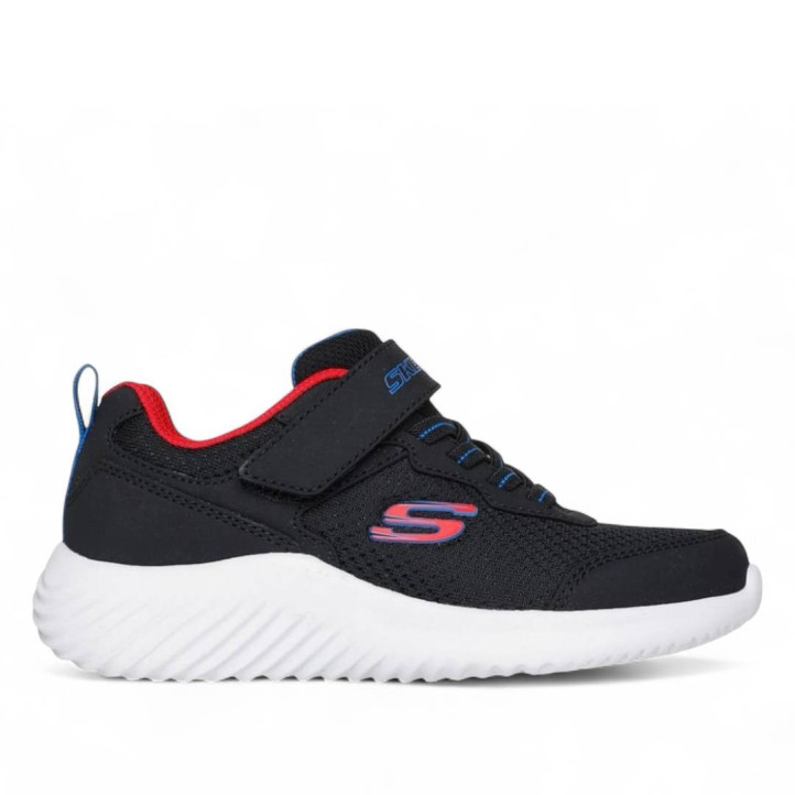 Sabatilles esport Skechers bounder negra amb detalls vermells - Querol online