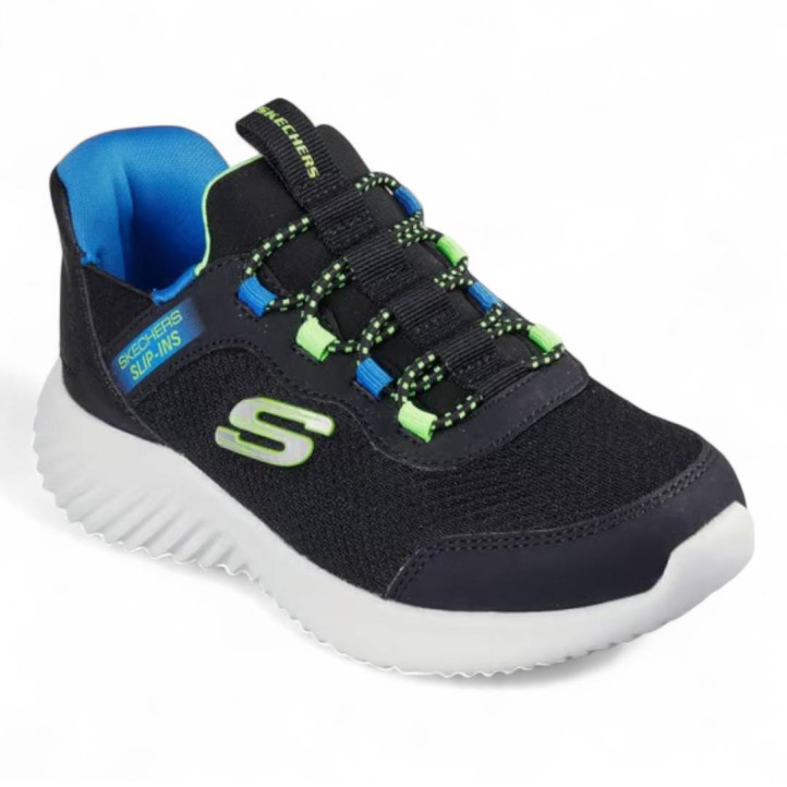 Sabatilles esport Skechers slip-ins bounder brisk burst negres i blaves - Querol online