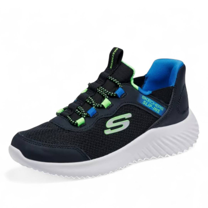 Sabatilles esport Skechers slip-ins bounder brisk burst negres i blaves - Querol online
