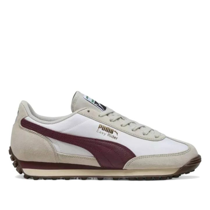 Zapatillas urban Puma easy rider vintage blancas y granates para mujer - Querol online