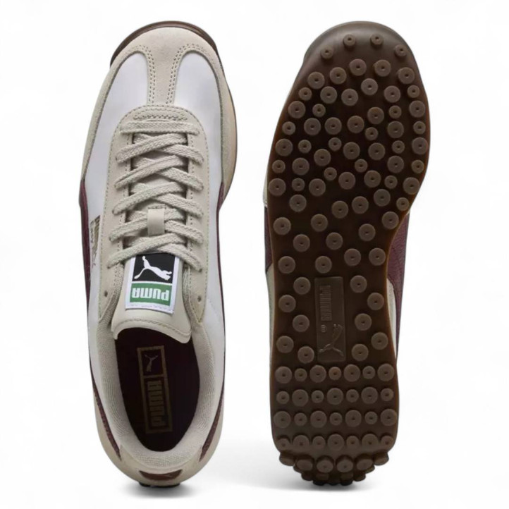 Zapatillas urban Puma easy rider vintage blancas y granates para mujer - Querol online