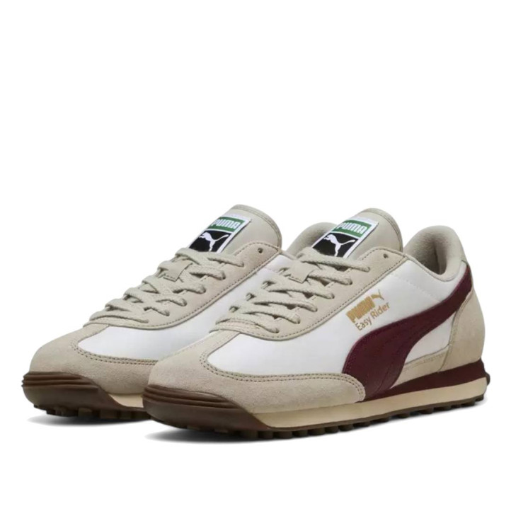 Zapatillas urban Puma easy rider vintage blancas y granates para mujer - Querol online
