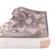 Sabatilles Conguitos platejades amb cors roses cordons elàstics i tancament amb velcro - Querol online