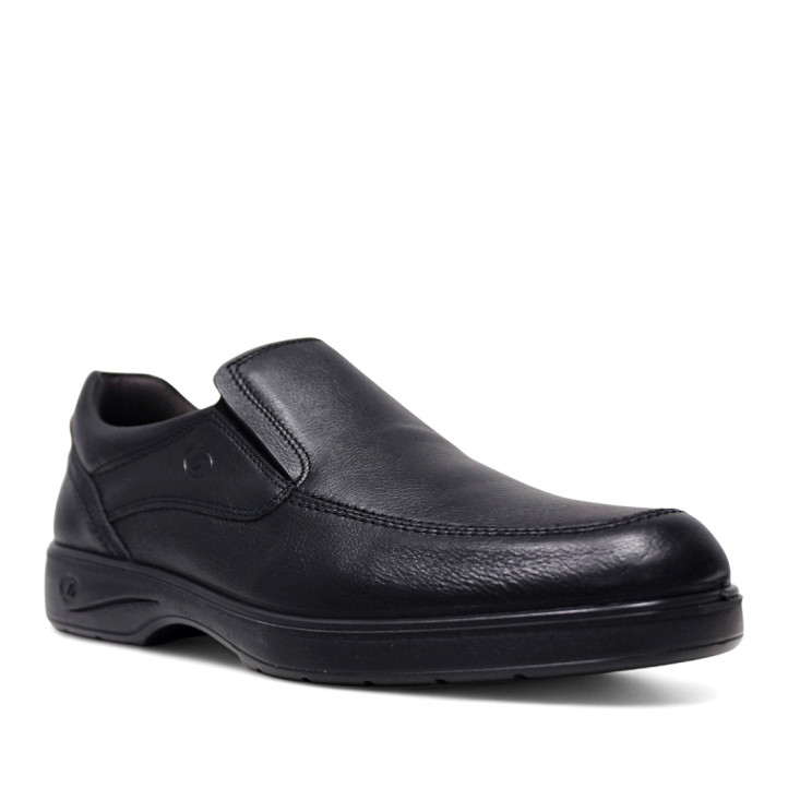 Zapatos vestir Luisetti negros sin cordones de piel con plantilla extraible - Querol online