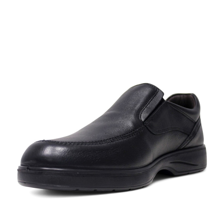 Zapatos vestir Luisetti negros sin cordones de piel con plantilla extraible - Querol online