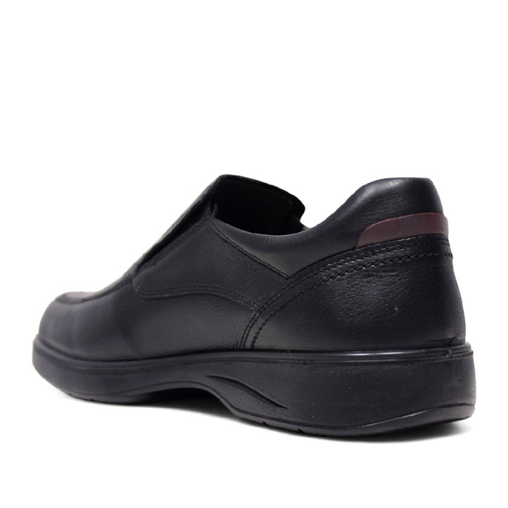 Zapatos vestir Luisetti negros sin cordones de piel con plantilla extraible - Querol online