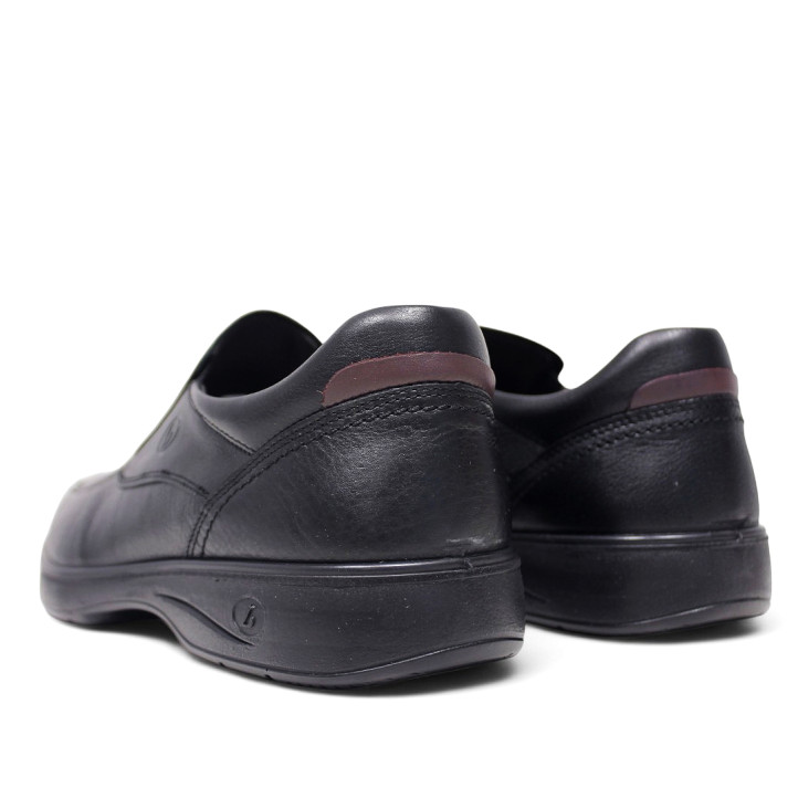 Zapatos vestir Luisetti negros sin cordones de piel con plantilla extraible - Querol online