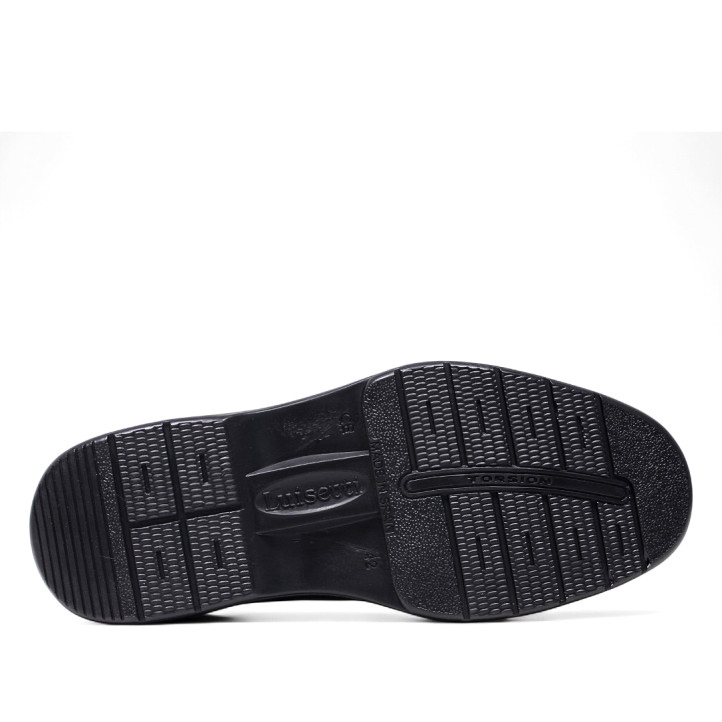 Zapatos vestir Luisetti negros sin cordones de piel con plantilla extraible - Querol online