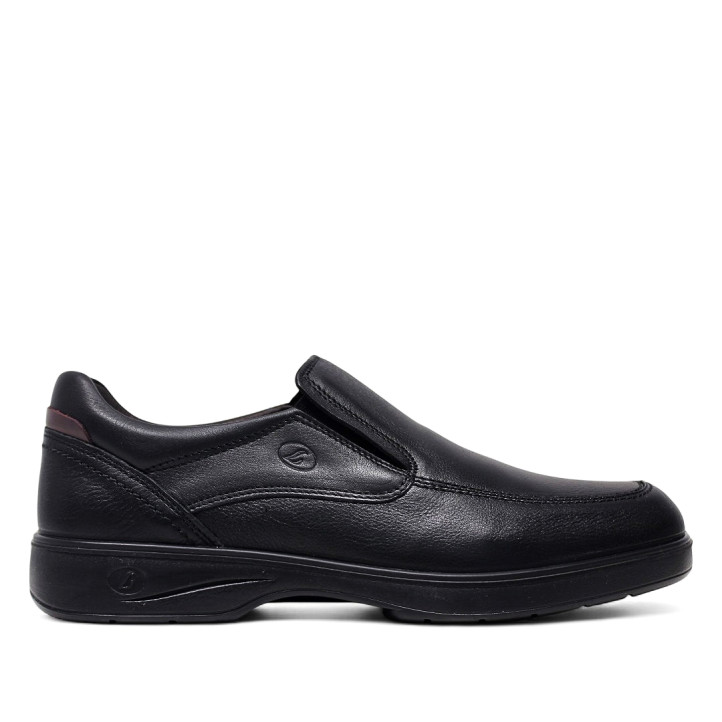 Zapatos vestir Luisetti negros sin cordones de piel con plantilla extraible - Querol online