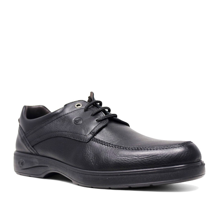 Zapatos vestir Luisetti negros con cordones de piel con plantilla extraible - Querol online