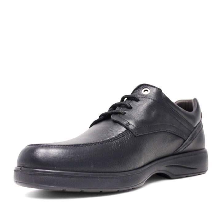 Zapatos vestir Luisetti negros con cordones de piel con plantilla extraible - Querol online