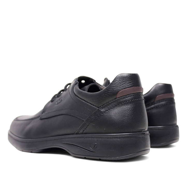 Zapatos vestir Luisetti negros con cordones de piel con plantilla extraible - Querol online