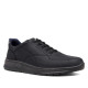 Zapatos sport Luisetti negros con cordones elásticos de piel y plantilla extraíble - Querol online