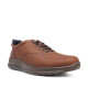 Zapatos sport Luisetti marrones con cordones elásticos de piel y plantilla extraible - Querol online