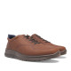 Sabates sport Luisetti marrons amb cordons elàstics de pell i plantilla extraible - Querol online