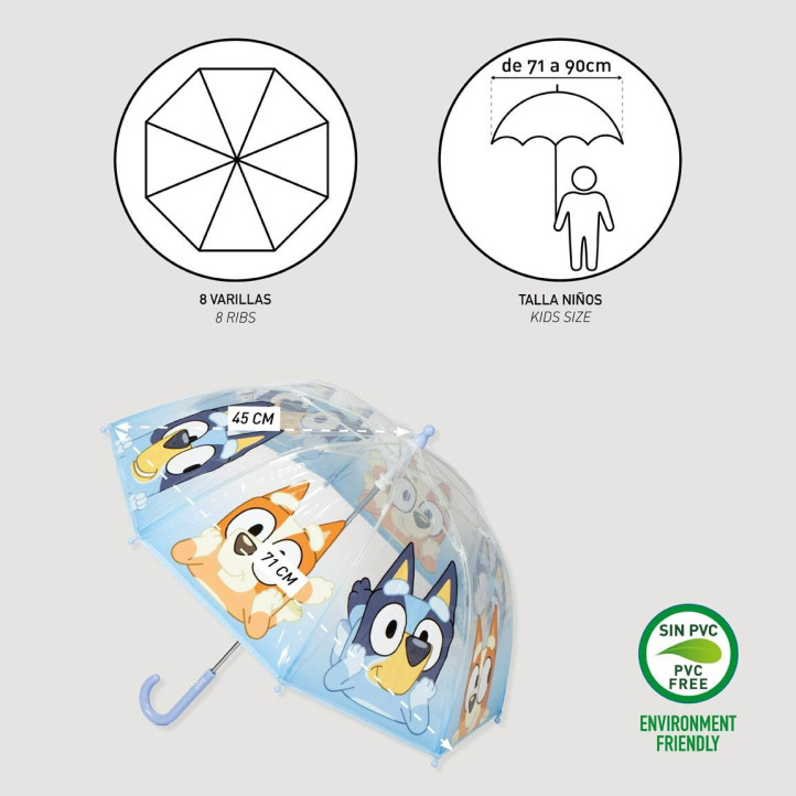 Paraguas Cerda azul poe burbuja bluey - Querol online
