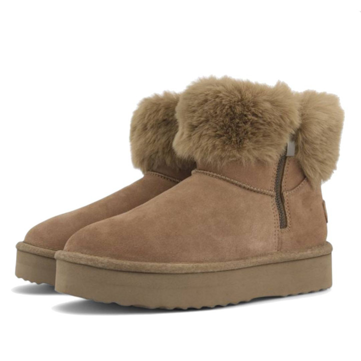Botines plataforma Gioseppo mendon estilo australiana de plataforma con cremallera lateral - Querol online