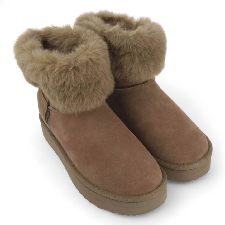 Botines plataforma Gioseppo mendon estilo australiana de plataforma con cremallera lateral - Querol online