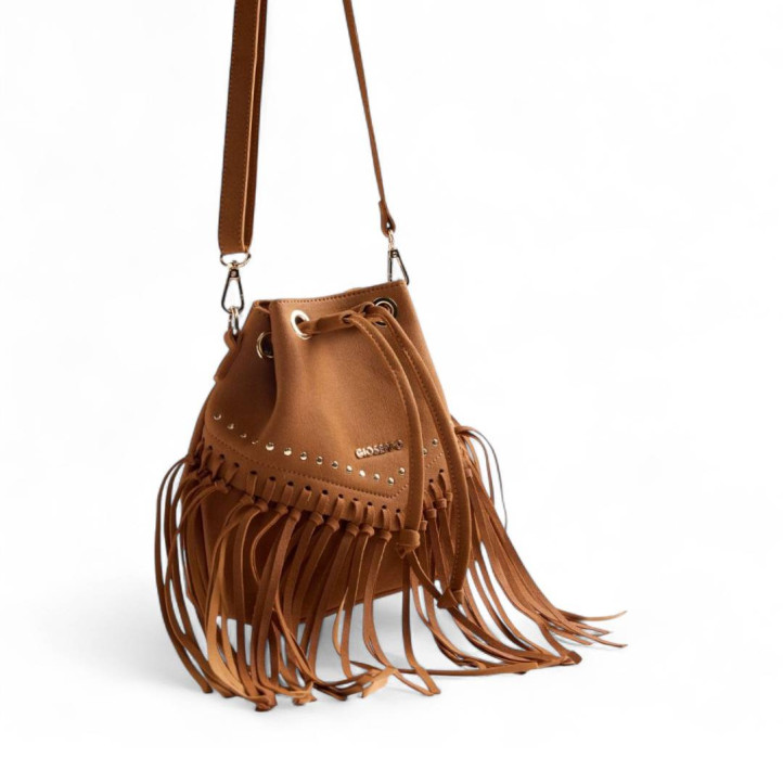 Bolso Gioseppo tonka estilo bucket con flecos - Querol online
