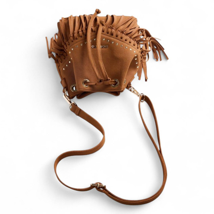 Bolso Gioseppo tonka estilo bucket con flecos - Querol online