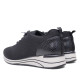 Zapatillas cuña Treintas negras con panel trasero efecto serpiente - Querol online